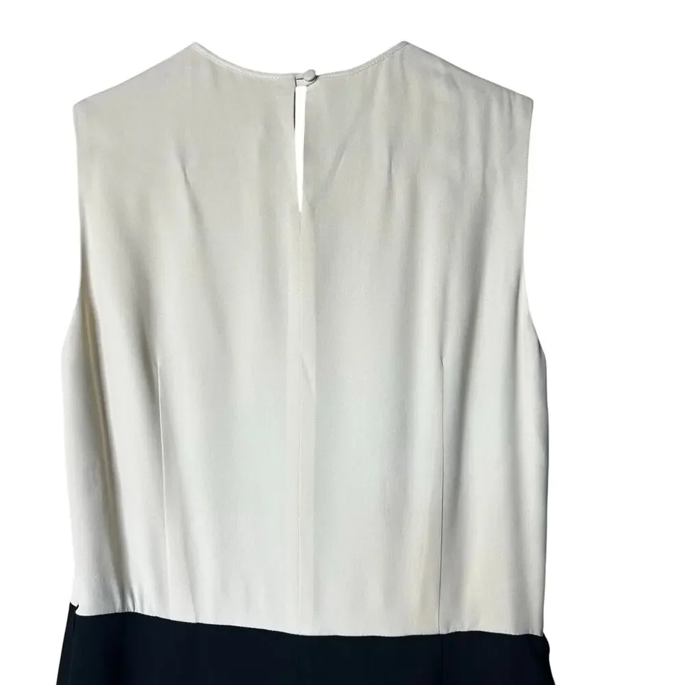 Michael Kors Dress Size 4 Vintage Classic Timeless Wool Blend Cream‎ Black
